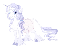 Size: 5000x3900 | Tagged: safe, artist:gigason, derpibooru import, oc, oc:winter coat, classical unicorn, pony, unicorn, absurd resolution, blue eyes, cloven hooves, colored eyelashes, colored hooves, eye clipping through hair, eyeshadow, feminine stallion, gray eyelashes, grid adoptable, grin, hooves, horn, leonine tail, long feather, long fetlocks, magical lesbian spawn, makeup, male, obtrusive watermark, offspring, one eye closed, parent:princess platinum, parent:rarity, simple background, smiling, solo, stallion, standing, striped horn, tail, tied mane, transparent background, unshorn fetlocks, watermark