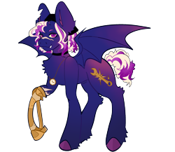 Size: 2300x2000 | Tagged: safe, artist:frowoppy, derpibooru import, oc, oc only, oc:reclaimed treasure, bat pony, pony, amputee, bat pony oc, commission, female, mare, prosthetic leg, prosthetic limb, prosthetics, simple background, solo, transparent background