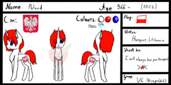 Size: 750x375 | Tagged: safe, artist:creampaint12, derpibooru import, pony, nation ponies, poland, ponified, reference sheet, solo, species swap