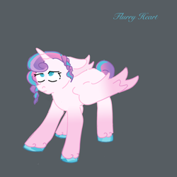 Size: 2000x2000 | Tagged: safe, artist:chromatail, derpibooru import, princess flurry heart, alicorn, g4, alternate universe, braid, crystal empire, fanfic art, future, g5 rewrite, princess, seraphina au, teenager