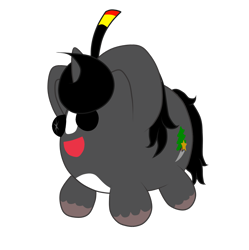 Size: 1473x1478 | Tagged: safe, artist:naoto yazarän, derpibooru import, oc, oc:naoto yazarän, pony, unicorn, chibi, horn, pony bolita