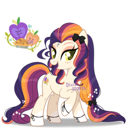 Size: 1280x1280 | Tagged: safe, artist:dixieadopts, derpibooru import, oc, oc:harvest gem, earth pony, pony, female, magical lesbian spawn, mare, offspring, parent:applejack, parent:rarity, parents:rarijack, simple background, solo, transparent background