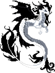 Size: 1068x1428 | Tagged: safe, artist:geck0gir1, artist:lilou41, derpibooru import, oc, oc only, oc:static void, dragon, digital art, dragoness, dragonified, female, manepxls, pixel art, pxls.space, simple background, solo, species swap, spread wings, transparent background, wings