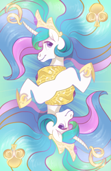 Size: 1280x1979 | Tagged: safe, artist:aim-mod, artist:jitterladybug, derpibooru import, part of a set, princess celestia, alicorn, pony, female, mare, playing card, solo