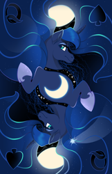 Size: 1280x1979 | Tagged: safe, artist:aim-mod, artist:jitterladybug, derpibooru import, part of a set, princess luna, alicorn, pony, female, mare, playing card, solo