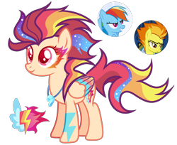 Size: 2784x2271 | Tagged: safe, artist:anno酱w, derpibooru import, oc, oc only, pegasus, pony, adoptable, base used, cutie mark, ethereal mane, facial markings, lightning, magical lesbian spawn, offspring, parent:rainbow dash, parent:spitfire, simple background, solo, starry mane, transparent background, whistle, whistle necklace