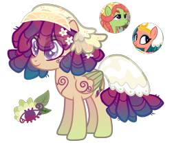 Size: 2565x2166 | Tagged: safe, artist:anno酱w, derpibooru import, oc, oc only, pegasus, pony, adoptable, base used, body markings, cutie mark, dreadlocks, egyptian, egyptian pony, facial markings, flower, flower in hair, magical lesbian spawn, offspring, parent:somnambula, parent:tree hugger, reference sheet, simple background, solo, transparent background, veil