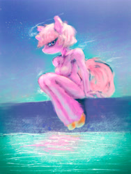 Size: 5400x7200 | Tagged: safe, artist:rzakabro, derpibooru import, oc, oc only, oc:ponygirl, anthro, pony, unicorn, horn, outdoors, solo