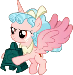 Size: 256x263 | Tagged: safe, derpibooru import, edit, edited screencap, editor:pascalmulokozi2, screencap, cozy glow, alicorn, pony, g4, the ending of the end, alicornified, background removed, bell, cozycorn, female, filly, flying, foal, grogar's bell, my little pony: friendship is magic, not a vector, race swap