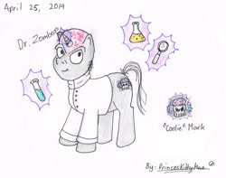 Size: 1006x794 | Tagged: safe, artist:crazyplantmae, derpibooru import, pony, undead, unicorn, zombie, zombie pony, 2014, cutie mark, dr. zomboss, horn, male, plants vs zombies, ponified, species swap, stallion, traditional art