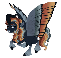 Size: 4600x4400 | Tagged: safe, artist:gigason, derpibooru import, oc, oc only, oc:mountain ash, alicorn, hybrid, kirin, pony, g4, absurd resolution, adoptable, black coat, black hooves, black wingtips, blank flank, blue eyes, chin fluff, coat markings, colored, colored eyebrows, colored hooves, colored horn, colored pinnae, colored pupils, colored wings, colored wingtips, curved horn, ear fluff, ears, eye markings, eyelashes, facial markings, female, female oc, fetlock tuft, flat colors, gradient legs, gradient wings, gray eyes, gray pupils, grin, half kirin, hooves, horn, hybrid oc, interspecies offspring, kirin hybrid, lidded eyes, long eyelashes, long horn, looking back, magical lesbian spawn, mare, mare oc, multicolored mane, multicolored tail, multicolored wings, obtrusive watermark, offspring, parent:oc, parent:oc:merry berry, parent:rainbow dash, parents:canon x oc, raised hooves, raised leg, running, simple background, smiling, snip (coat marking), socks (coat marking), solo, spread wings, standing, standing on one leg, tail, thick horn, three quarter view, transparent background, watermark, wings