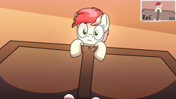 Size: 3840x2160 | Tagged: safe, artist:yourboimario, derpibooru import, roseluck, earth pony, pony, g4, :|, behaving like a cat, closet, female, looking at you, mare, peeking, rosepet, solo, your little cat 3