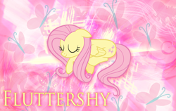 Size: 1900x1200 | Tagged: safe, artist:ikillyou121, artist:mlartspecter, derpibooru import, fluttershy, pegasus, pony, g4, cute, female, flutterbadass, mare, shyabetes, sleeping, solo, wallpaper, warriorshy