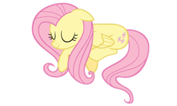 Size: 1280x768 | Tagged: safe, artist:ikillyou121, derpibooru import, fluttershy, pegasus, pony, g4, cute, female, mare, shyabetes, simple background, sleeping, solo, transparent background, vector