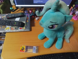 Size: 4000x3000 | Tagged: safe, derpibooru import, trixie, pony, g4, crackers, food, peanut butter, peanut butter crackers, plushie, that pony sure does love peanut butter crackers