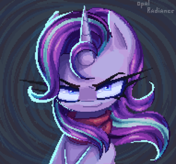 Size: 1910x1790 | Tagged: safe, artist:opal_radiance, derpibooru import, starlight glimmer, pony, unicorn, looking at you, pixel art, solo