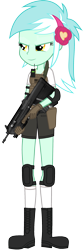 Size: 922x2760 | Tagged: safe, artist:edy_january, artist:phucknuckl, derpibooru import, edit, lyra heartstrings, human, equestria girls, equestria girls series, g4, armor, assault rifle, body armor, boots, bullpup, call of duty, call of duty: warzone, clothes, combat armor, combat knife, denim, equipment, f2000, gears, gloves, gun, handgun, jeans, jewelry, knife, military, pants, pistol, raging.bull (revolver), revolver, rifle, shirt, shoes, short pants, simple background, soldier, solo, special forces, stockings, stocks, tactical vest, task forces 141, thigh highs, transparent background, trigger discipline, vector, vector edit, vest, weapon, white shirt