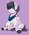 Size: 2632x3192 | Tagged: safe, artist:witchtaunter, derpibooru import, oc, oc only, pegasus, pony, zebra, clothes, commission, male, purple background, scarf, simple background, sitting, solo, stallion