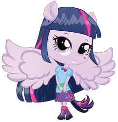 Size: 1486x1538 | Tagged: safe, artist:anayahmed2, derpibooru import, twilight sparkle, human, equestria girls, g4, alicorn wings, book, boots, chibi, clothes, cutie mark tattoo, eyeshadow, female, high heel boots, lipstick, makeup, ponied up, pony ears, shirt, shoes, simple background, skirt, solo, tail, tattoo, transparent background, wings