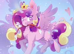 Size: 5592x4039 | Tagged: safe, artist:cutepencilcase, derpibooru import, princess cadance, alicorn, pony, g4, absurd resolution, arrow, bow (weapon), holiday, mouth hold, solo, valentine's day