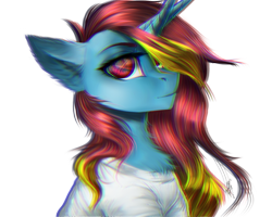 Size: 999x799 | Tagged: safe, artist:zefirayn, derpibooru import, oc, oc only, unicorn, chest fluff, simple background, solo, transparent background