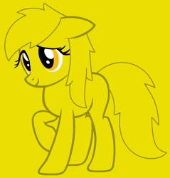 Size: 1003x1047 | Tagged: safe, artist:raini-bases, artist:spitfirethepegasusfan39, derpibooru import, earth pony, pony, g4, adult blank flank, base used, blank flank, gold background, male, mr. men, mr. men little miss, mr. quiet, ponified, raised hoof, raised leg, simple background, smiling, solo, species swap, stallion