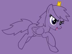 Size: 733x546 | Tagged: safe, artist:rain-approves, artist:spitfirethepegasusfan39, derpibooru import, pegasus, pony, g4, adult blank flank, base used, blank flank, clothes, folded wings, hat, male, mr. men, mr. men little miss, mr. rush, open mouth, open smile, ponified, purple background, running, simple background, smiling, solo, species swap, stallion, wings