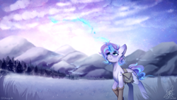 Size: 1920x1080 | Tagged: safe, artist:chirpy-chi, derpibooru import, oc, oc:casia mist, unicorn, scenery, solo