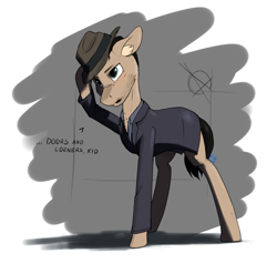 Size: 2392x2271 | Tagged: safe, derpibooru import, earth pony, pony, belter, detective, science fiction, solo, the expanse