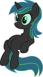 Size: 1920x3381 | Tagged: artist needed, safe, anonymous artist, derpibooru import, lyra heartstrings, queen chrysalis, changeling, pony, unicorn, female, fusion, fusion:lyra heartstrings, fusion:queen chrysalis, mare, recolor, simple background, sitting, smiling, transparent background