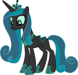 Size: 1920x1852 | Tagged: artist needed, safe, anonymous artist, derpibooru import, princess cadance, queen chrysalis, alicorn, changeling, pony, concave belly, crown, cute, cutedance, female, fusion:princess cadance, fusion:queen chrysalis, jewelry, mare, recolor, regalia, simple background, slender, smiling, thin, transparent background