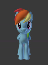 Size: 773x1034 | Tagged: safe, artist:garrettss1997, derpibooru import, rainbow dash, pegasus, pony, g4, 3d, female, gray background, simple background, solo, source filmmaker