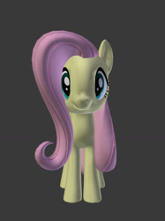 Size: 773x1034 | Tagged: safe, artist:garrettss1997, derpibooru import, fluttershy, pegasus, pony, g4, 3d, female, gray background, simple background, solo, source filmmaker