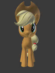 Size: 773x1034 | Tagged: safe, artist:garrettss1997, derpibooru import, applejack, earth pony, pony, g4, 3d, applejack's hat, clothes, cowboy hat, female, gray background, hat, simple background, solo