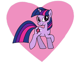 Size: 1000x800 | Tagged: safe, artist:purblehoers, derpibooru import, twilight sparkle, unicorn twilight, pony, unicorn, g4, blushing, female, heart, heart background, looking at you, mare, ms paint, png, solo