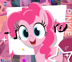 Size: 2063x1779 | Tagged: safe, artist:neoblastonda, derpibooru import, pinkie pie, earth pony, pony, g4, female, hasbro, my little pony logo, solo