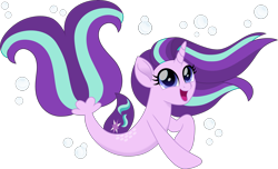 Size: 2463x1500 | Tagged: safe, artist:cloudy glow, artist:cloudyglow, derpibooru import, edit, starlight glimmer, pony, seapony (g4), unicorn, g4, my little pony: the movie, adorable face, blue eyes, bubble, cute, dorsal fin, edited vector, eyelashes, female, fin, fish tail, flowing mane, flowing tail, glimmerbetes, happy, horn, image, looking up, mare, movie accurate, ocean, open mouth, open smile, png, purple mane, scales, seaponified, seapony starlight glimmer, simple background, smiling, solo, species swap, swimming, tail, transparent background, underwater, vector, vector edit, water
