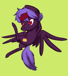 Size: 3725x4150 | Tagged: safe, artist:aisuroma, derpibooru import, oc, oc only, pegasus, pony, arm behind head, flying, high res, lidded eyes, simple background, solo