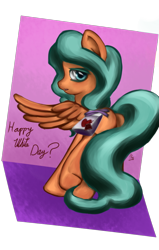 Size: 478x750 | Tagged: safe, artist:thelastphosphonian, derpibooru import, oc, oc only, oc:aisuroma, pegasus, pony, bag, butt, looking back, plot, saddle bag, solo