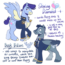 Size: 2048x2048 | Tagged: safe, artist:regularcitrus, derpibooru import, pegasus, pony, alternate name, alternate universe, anime, crossover, diamond is unbreakable, duo, jojo's bizarre adventure, josuke higashikata, long description, mlp x jojo, okuyasu nijimura, ponified, simple background, species swap, white background