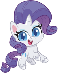 Size: 264x332 | Tagged: safe, derpibooru import, rarity, unicorn, g4.5, my little pony: pony life, 2d, chibi, looking at you, official, simple background, solo, transparent background