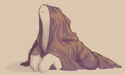 Size: 1241x752 | Tagged: safe, artist:shouldbedrawing, derpibooru import, pony, beige background, blanket, covered eyes, cute, lying down, monochrome, nose in the air, prone, sepia, simple background, solo