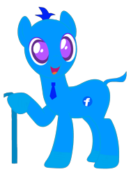 Size: 1736x2312 | Tagged: safe, artist:robloxboblox2023, derpibooru import, earth pony, pony, g4, base used, facebook, ponified, simple background, solo, species swap, transparent background