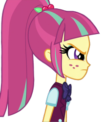 Size: 1252x1440 | Tagged: safe, derpibooru import, edit, edited screencap, screencap, sour sweet, human, equestria girls, g4, angry, background removed, looking at someone, png, shadowbolts, simple background, solo, transparent background