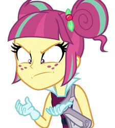 Size: 1298x1440 | Tagged: safe, derpibooru import, edit, edited screencap, screencap, sour sweet, human, equestria girls, g4, angry, background removed, looking down, png, shadowbolts, simple background, solo, transparent background