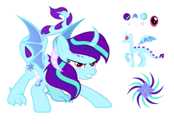 Size: 2437x1741 | Tagged: safe, artist:sleepymoss, derpibooru import, oc, oc only, hybrid, 2022, angry, base used, female, interspecies offspring, magical lesbian spawn, offspring, parent:princess ember, parent:starlight glimmer, parents:starember, simple background, solo, transparent background