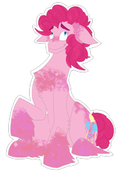 Size: 1750x2500 | Tagged: safe, artist:barebonevulture, derpibooru import, pinkie pie, earth pony, pony, g4, female, simple background, solo, transparent background