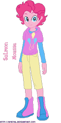 Size: 193x390 | Tagged: safe, artist:ameyal, derpibooru import, bubble berry, pinkie pie, equestria girls, g4, boots, clothes, cutie mark on clothes, equestria guys, hoodie, male, pants, rule 63, salmon mousse, shirt, shoes, simple background, solo, transparent background, wrong name