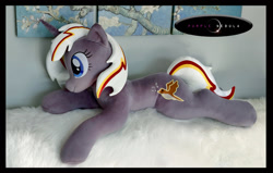 Size: 1280x812 | Tagged: safe, artist:purplenebulastudios, derpibooru import, oc, oc:velvet remedy, pony, fallout equestria, irl, photo, plushie, solo