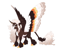 Size: 4500x3700 | Tagged: safe, artist:gigason, derpibooru import, oc, oc:wild gold, alicorn, pony, colored wings, female, mare, multicolored wings, simple background, solo, transparent background, wings
